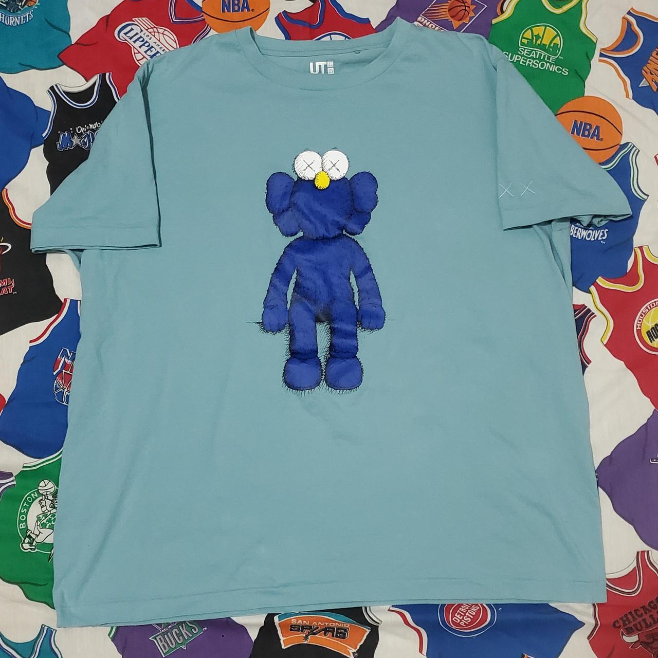 Kaws Men's Blue T-shirt