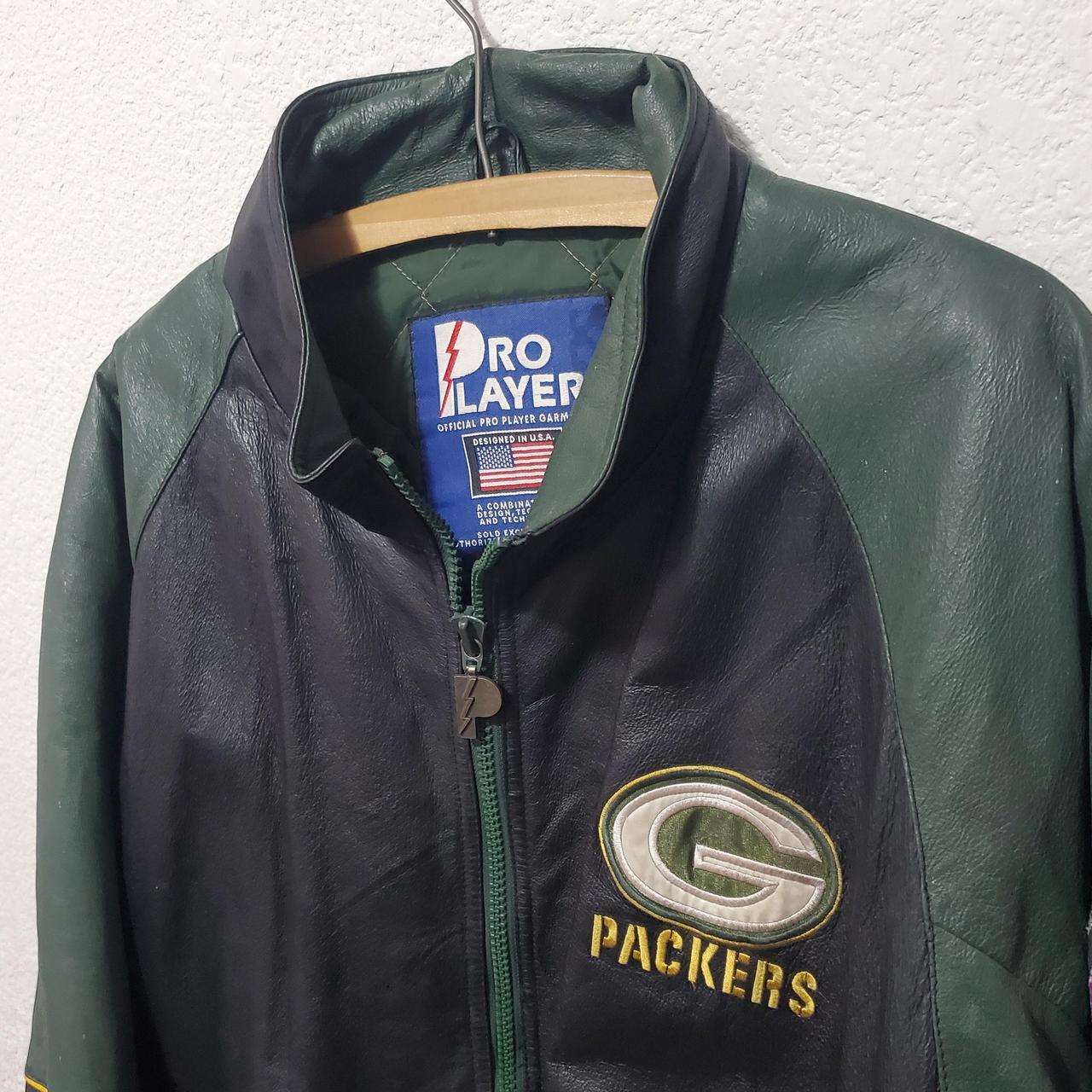 Greenbay Packers Pro player Vintage 90s Leather Jacket