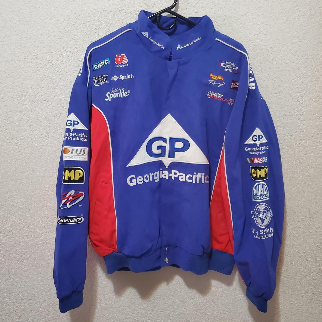 Y2K Kyle Petty Nascar racing jacket all embroidered... - Depop