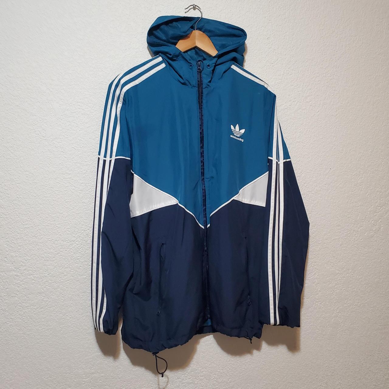 Adidas teal clearance windbreaker