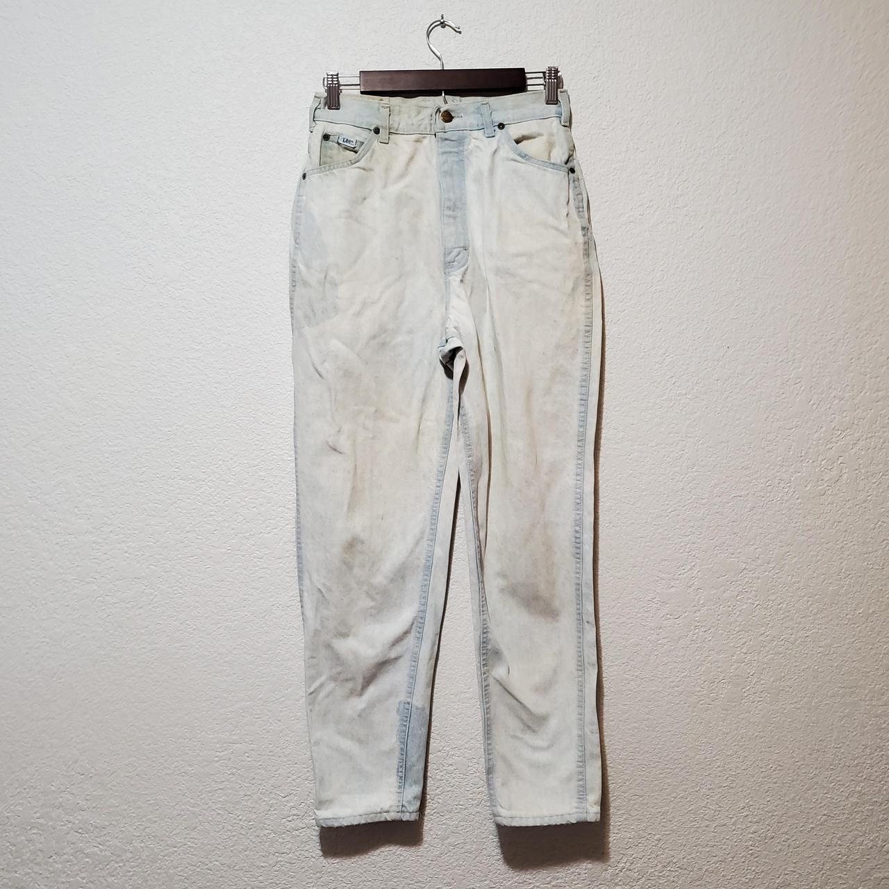 Vintage Ooak 80s Lee Riders Black Label Bleached High Waist