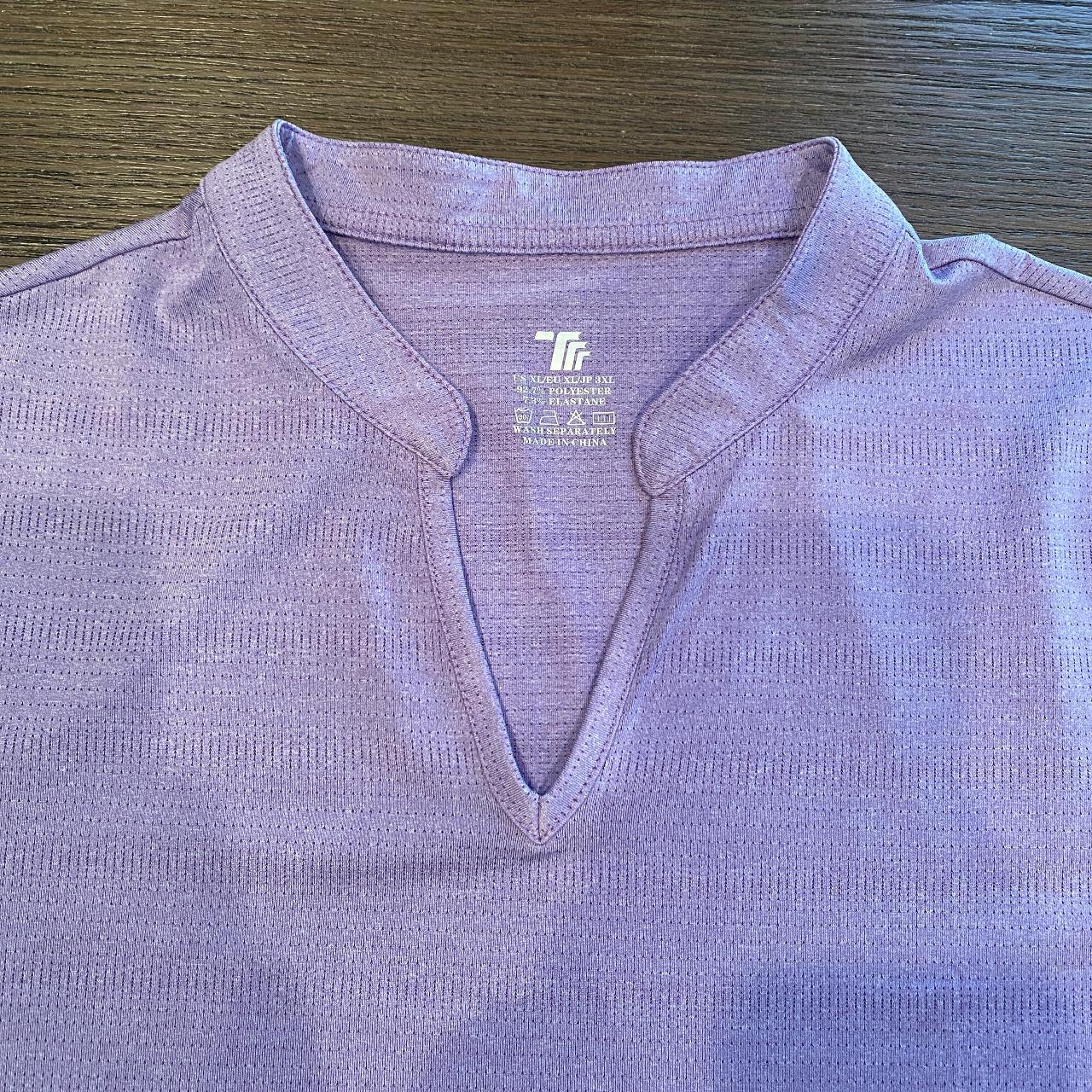 Purple golf polo. Collarless style polo. Very... - Depop