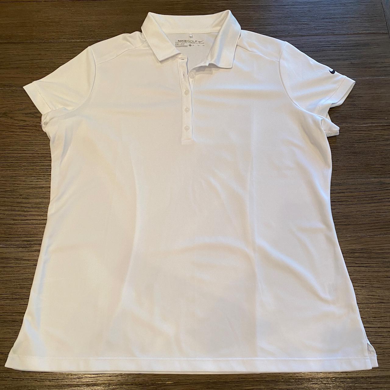 mens white nike golf polo