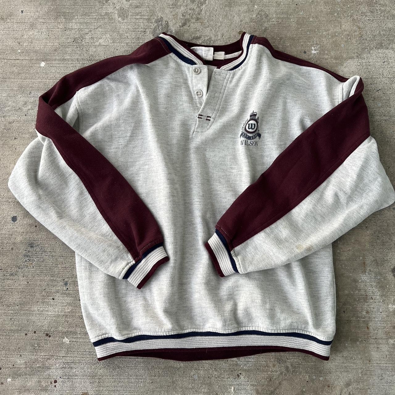 90s Vintage Wilson Sweater Made In USA A little... - Depop