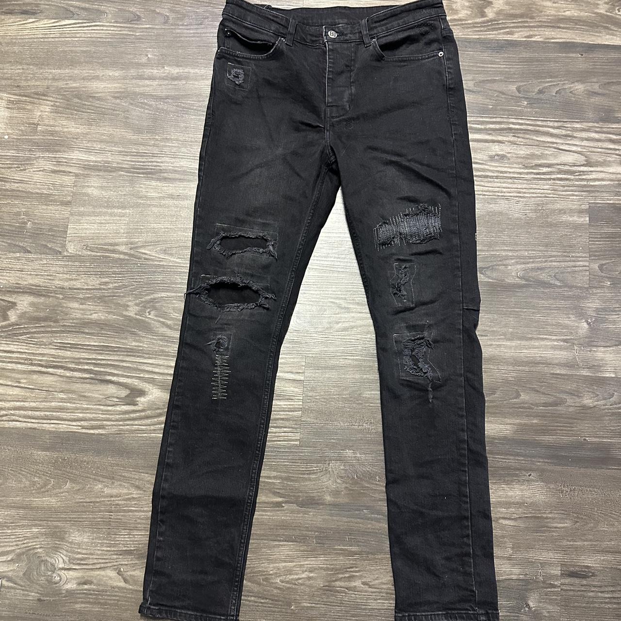 ksubi black denim, 8/10 quality, left pocket... - Depop