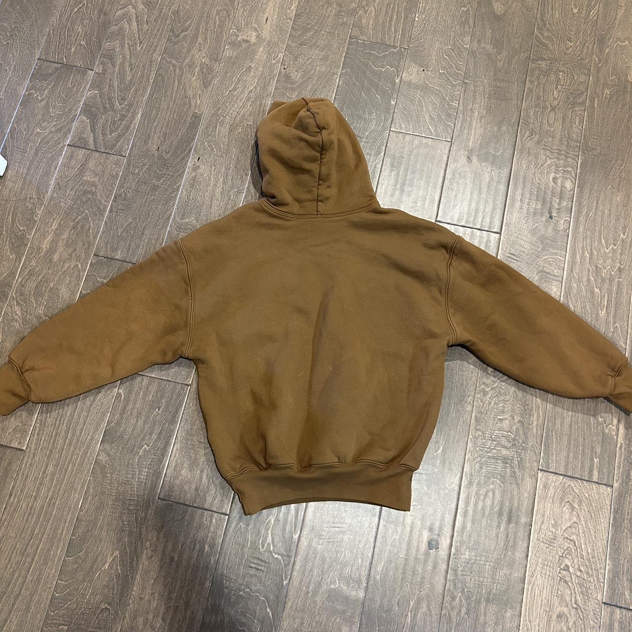 Brown Yzy gap hoodie size kids Large (women’s... - Depop