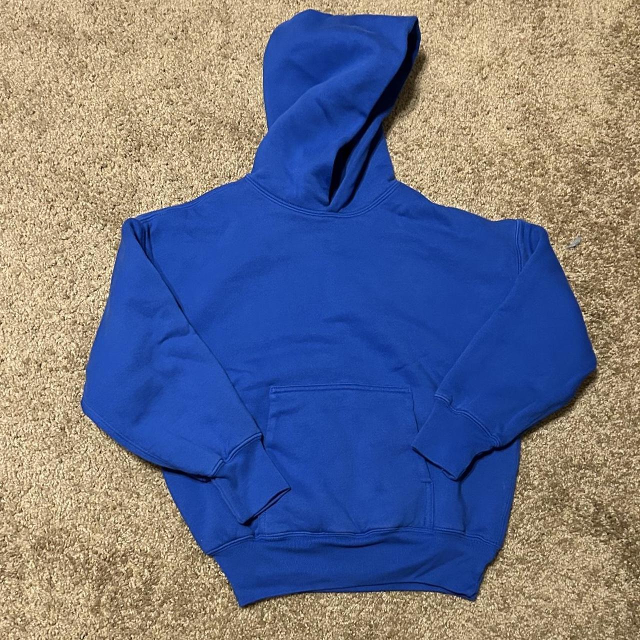 Blue yzy gap hoodie brand new missing tag Tagged... - Depop