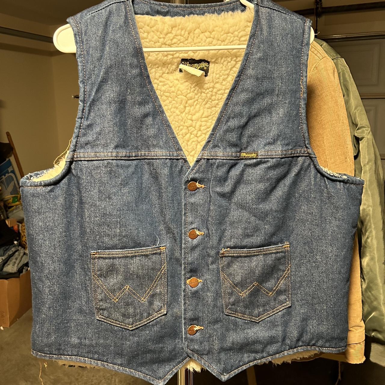 Wrangler Men's Vest - Blue/Navy - XL – Vintage 70… - image 1