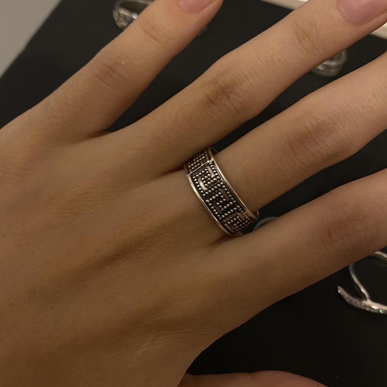 Women's Ring - Silver – 100% silver square patter… - image 1