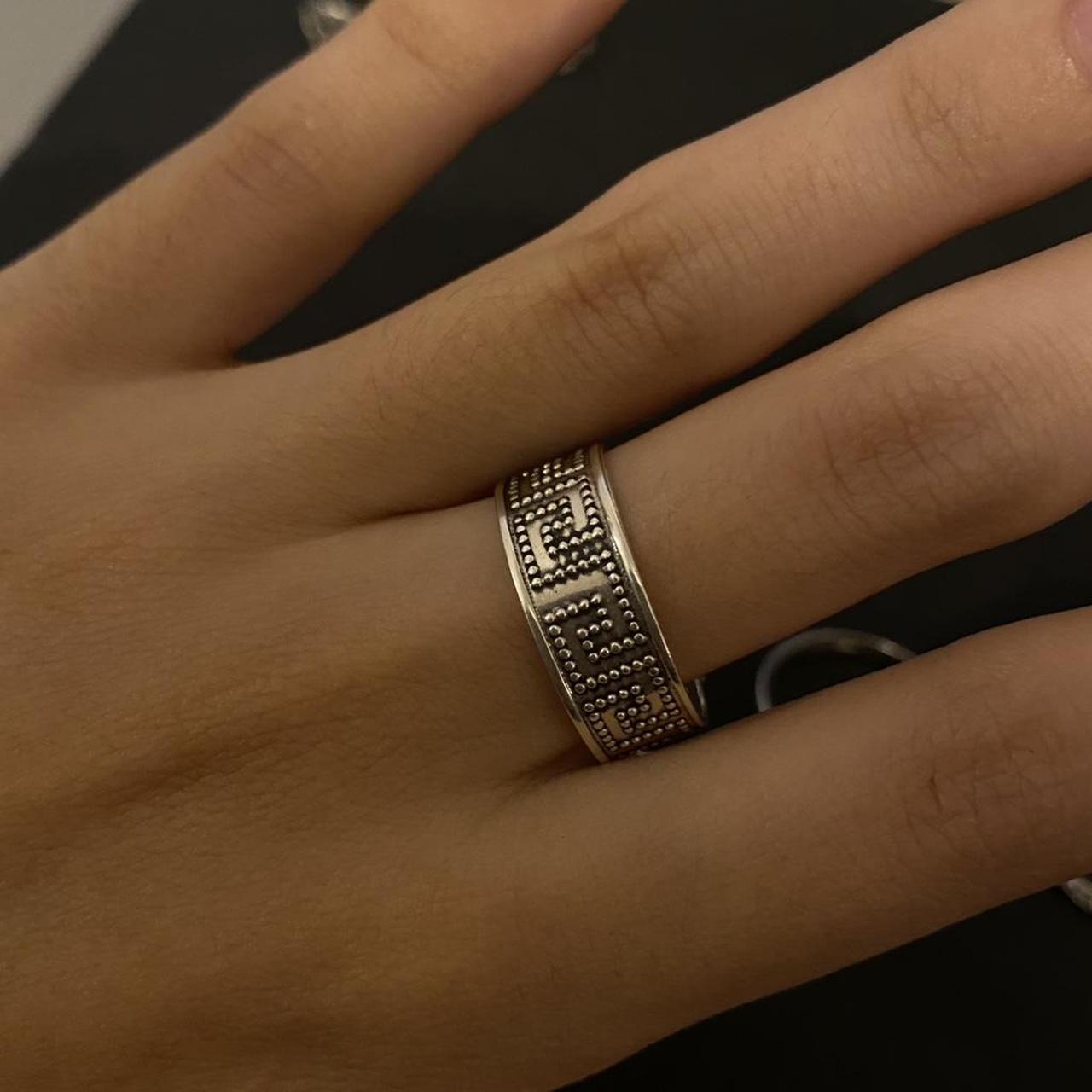 Women's Ring - Silver – 100% silver square patter… - image 2