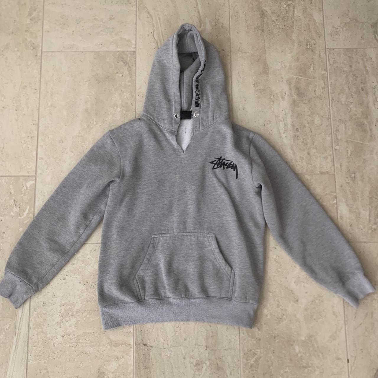 Stüssy Women's Grey Hoodie | Depop