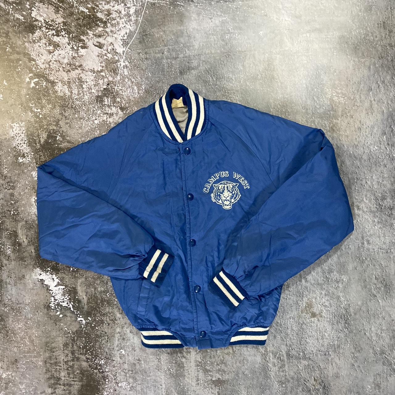 Women's Blue and White Jacket | Depop