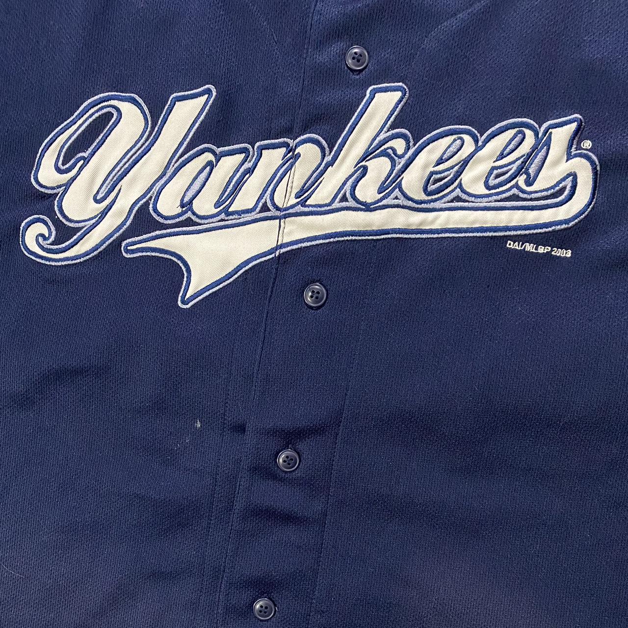 New York Yankees Jason Giambi Jersey Mens XL Authentic Blue True