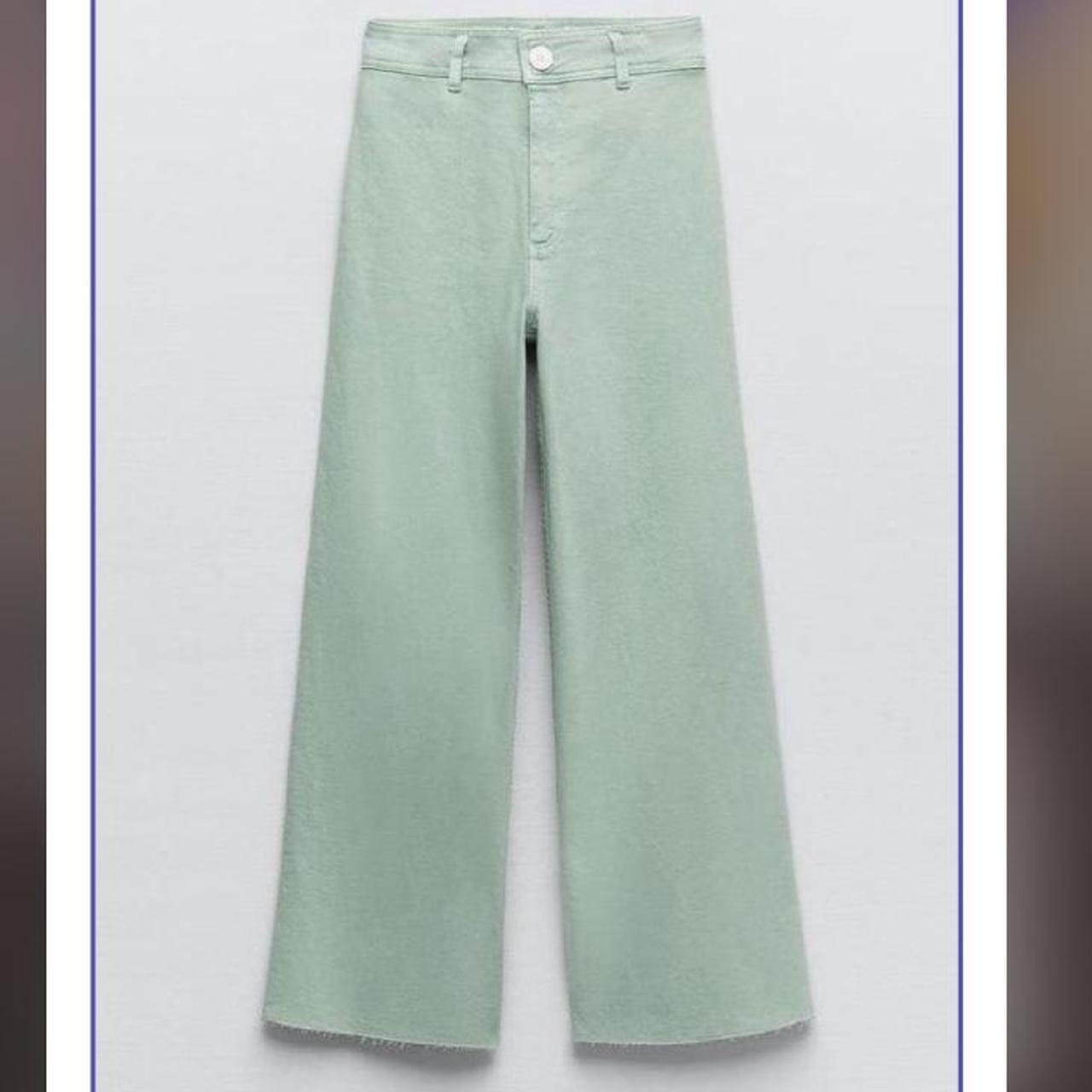 Zara Women's Green Jeans Depop