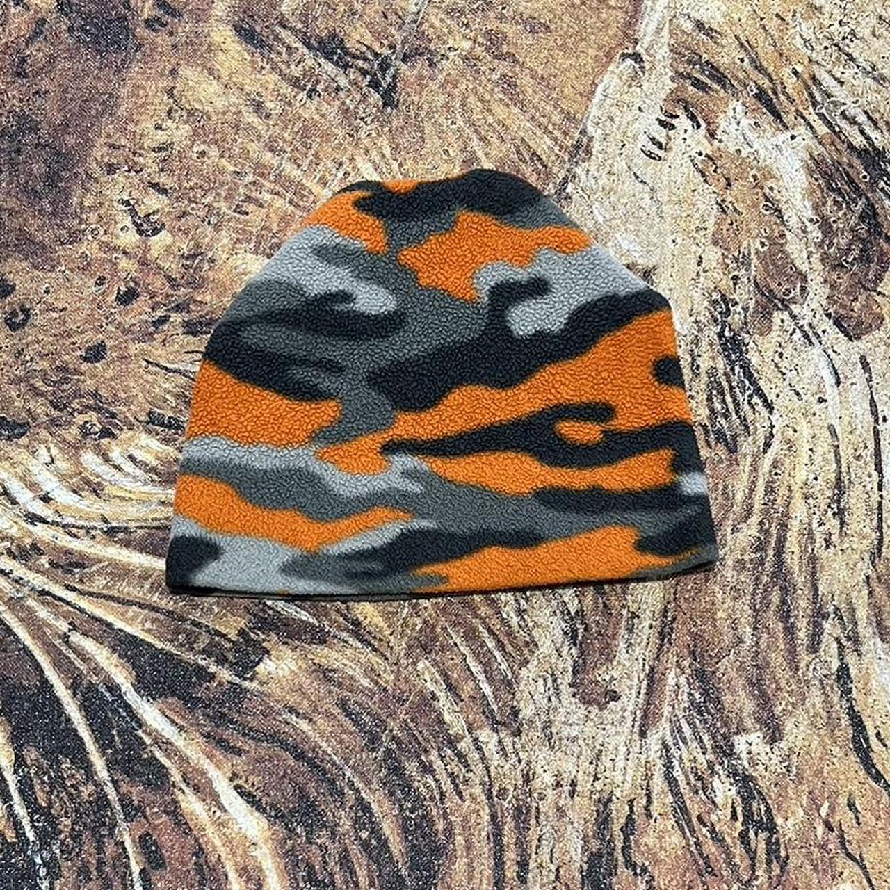 Orange and black camo beanie #camo, Tagged