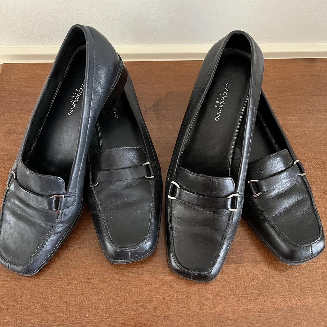 Liz Claiborne Leather Loafers Slip On Flats Depop