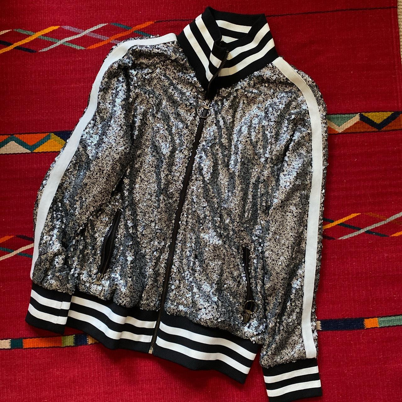 Black and silver sequin jacket best sale