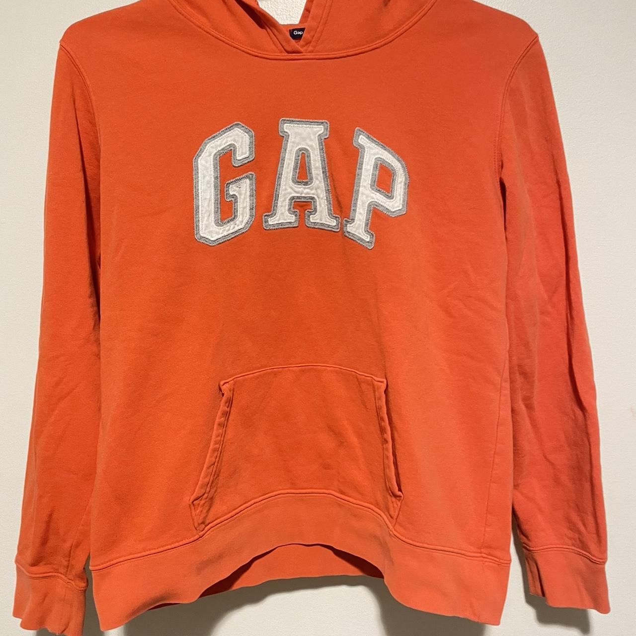 2000s gap hoodie in a bright orange color. Would be... - Depop
