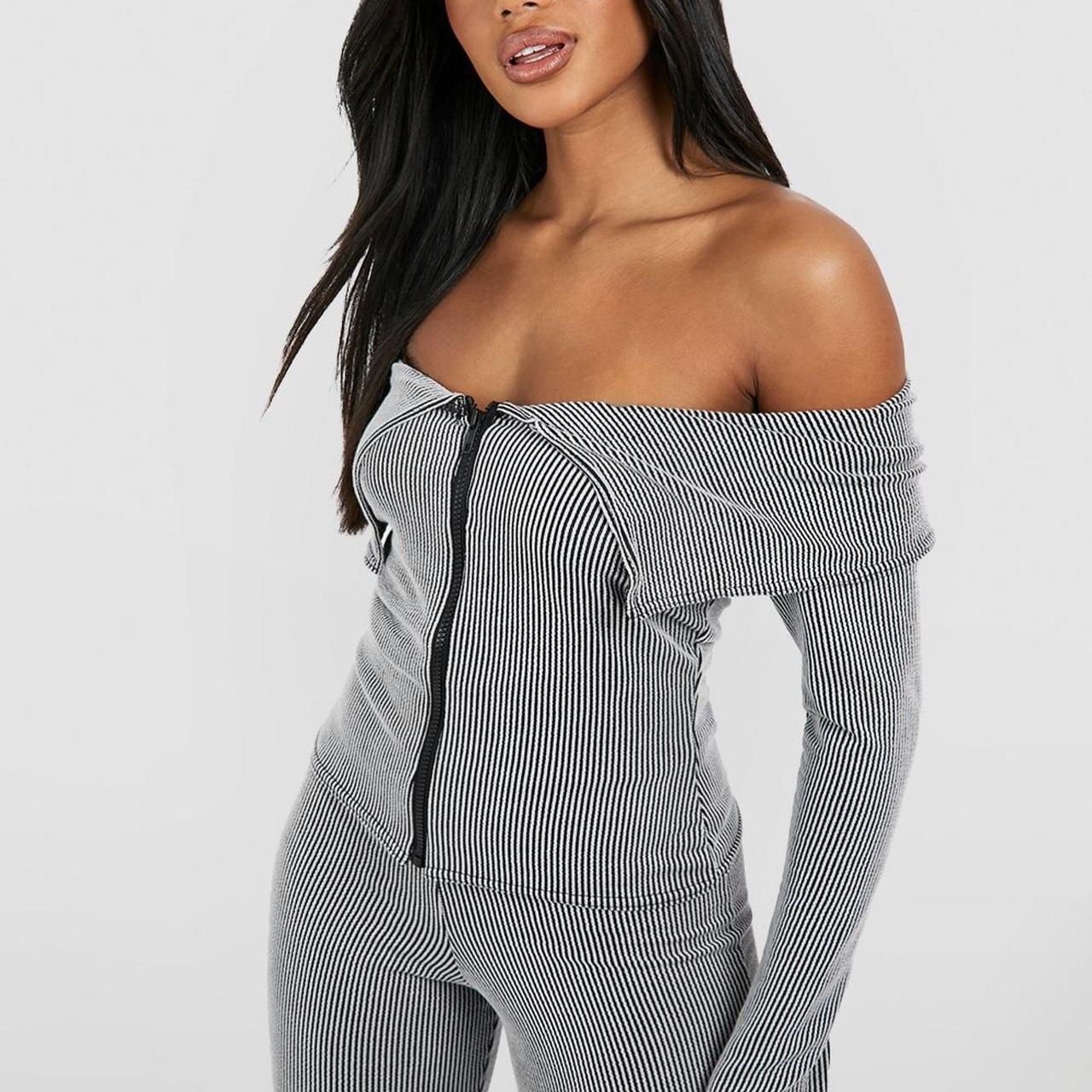 Boohoo ribbed co ord Size medium Worn to try on... Depop