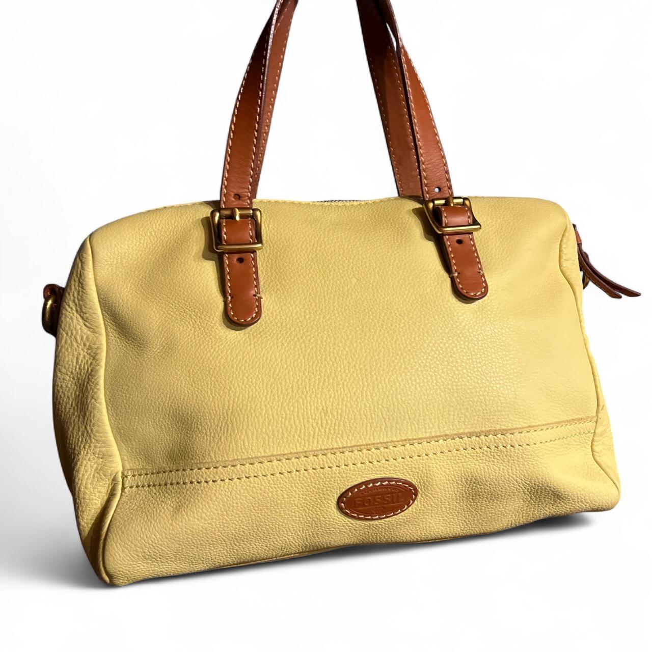 Fossil Women's Satchels - Yellow – Fossil leather… - image 1