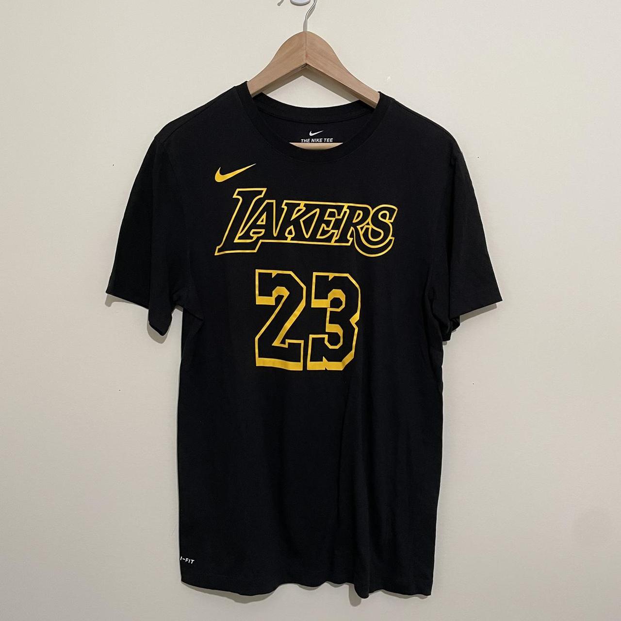 Nike dri fit lakers champion shirt , worn once then - Depop