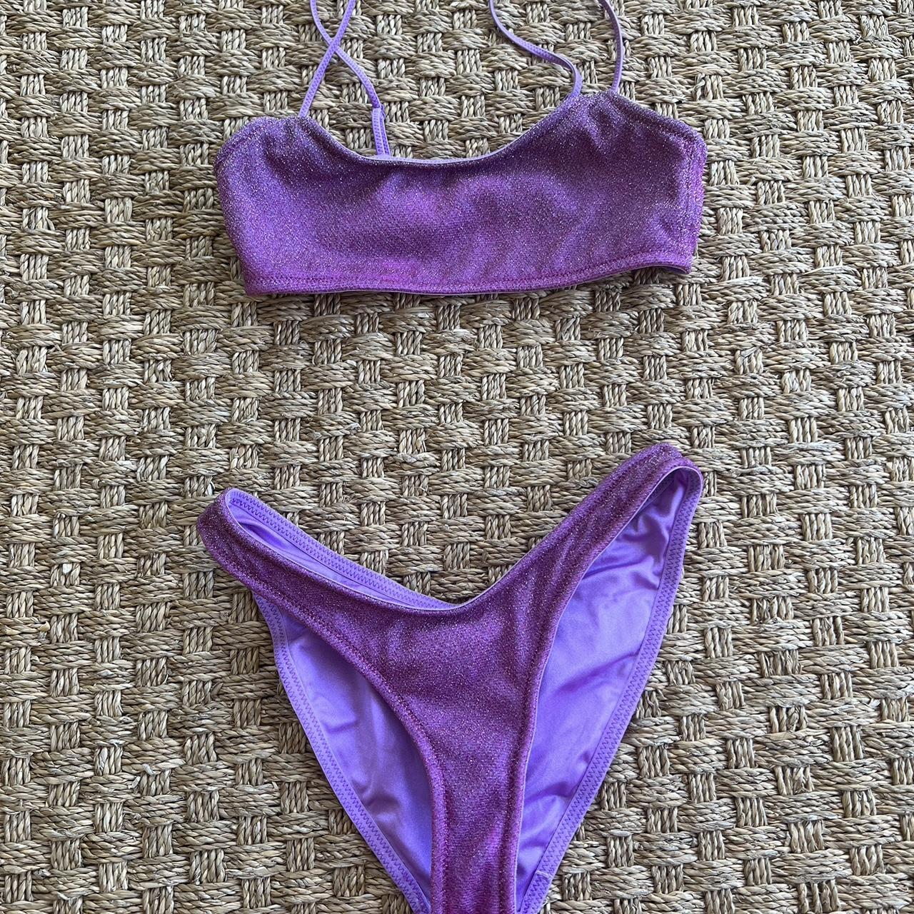 Purple Triangl Bathing Set Top Xs Bottom Xs Depop