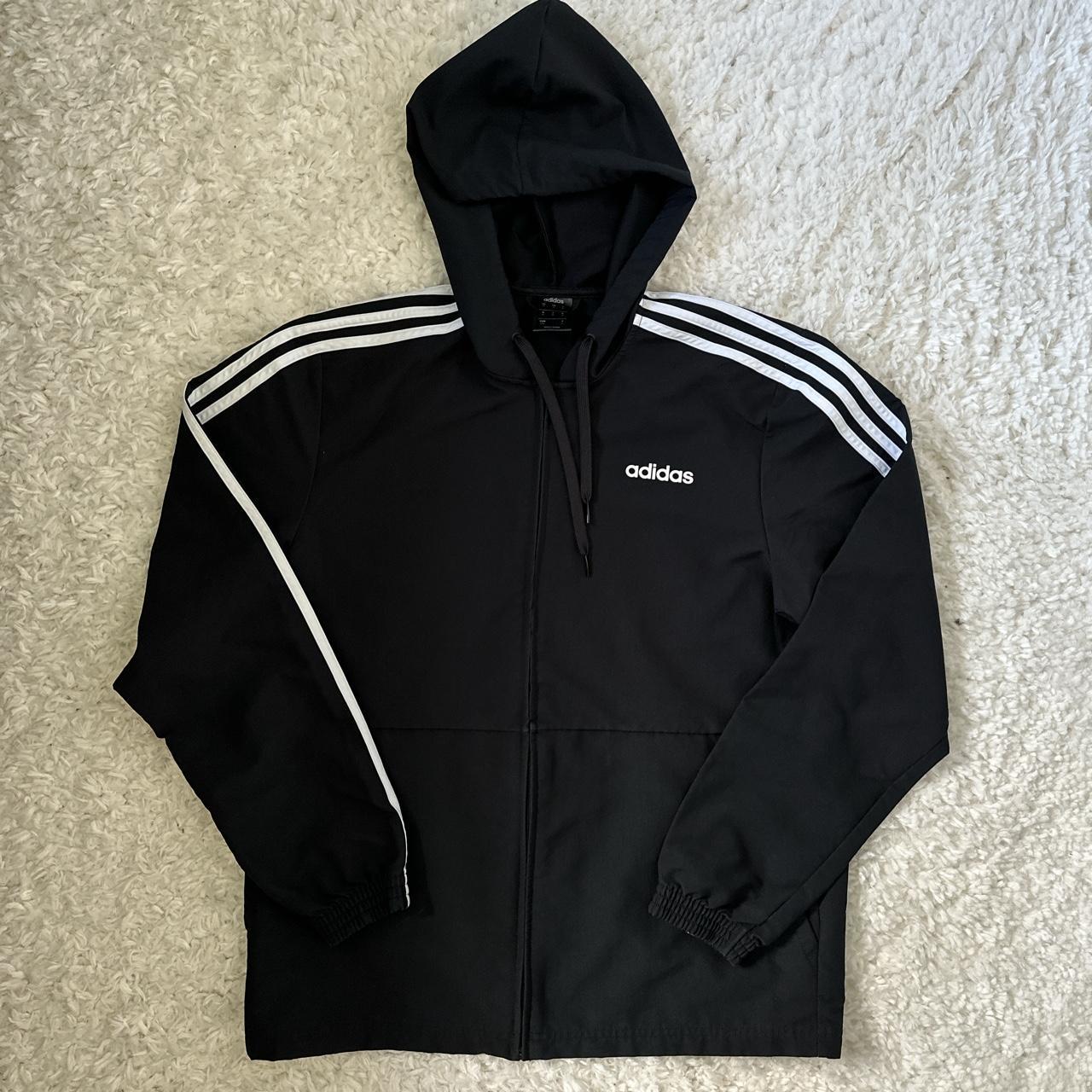 Adidas Original 3-Stripe Windbreaker Size:... - Depop