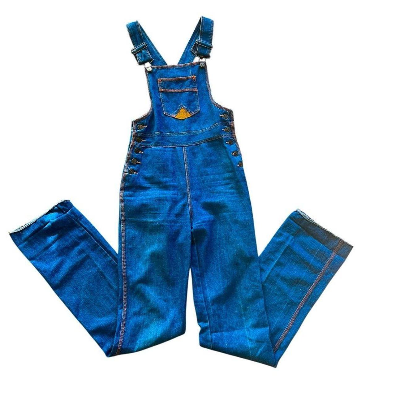 Faded Glory Women's Overalls - Blue/Orange - 26" … - image 1