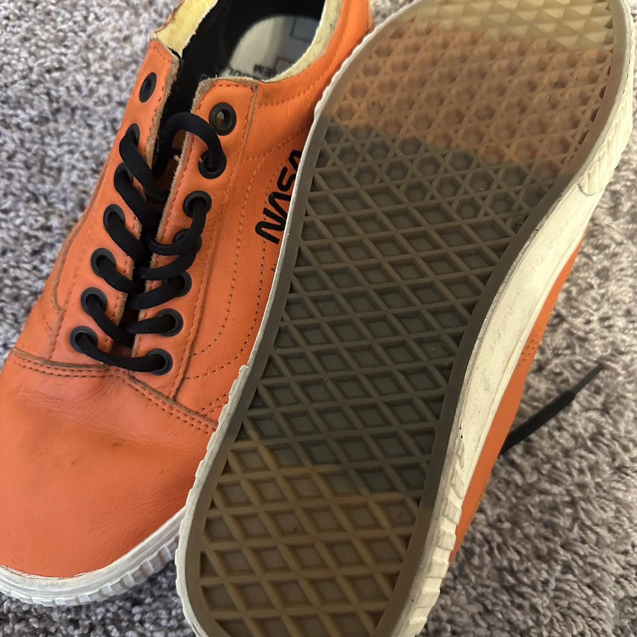 Vans x NASA orange and black sneakers with Velcro. Depop