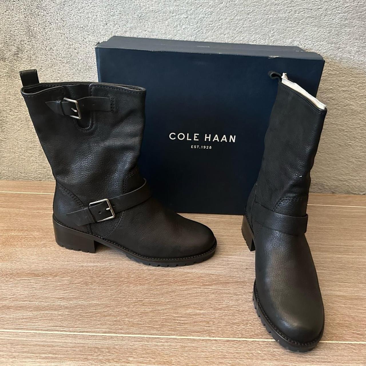 NIB Cole Haan Hemlock Boot in Black Leather