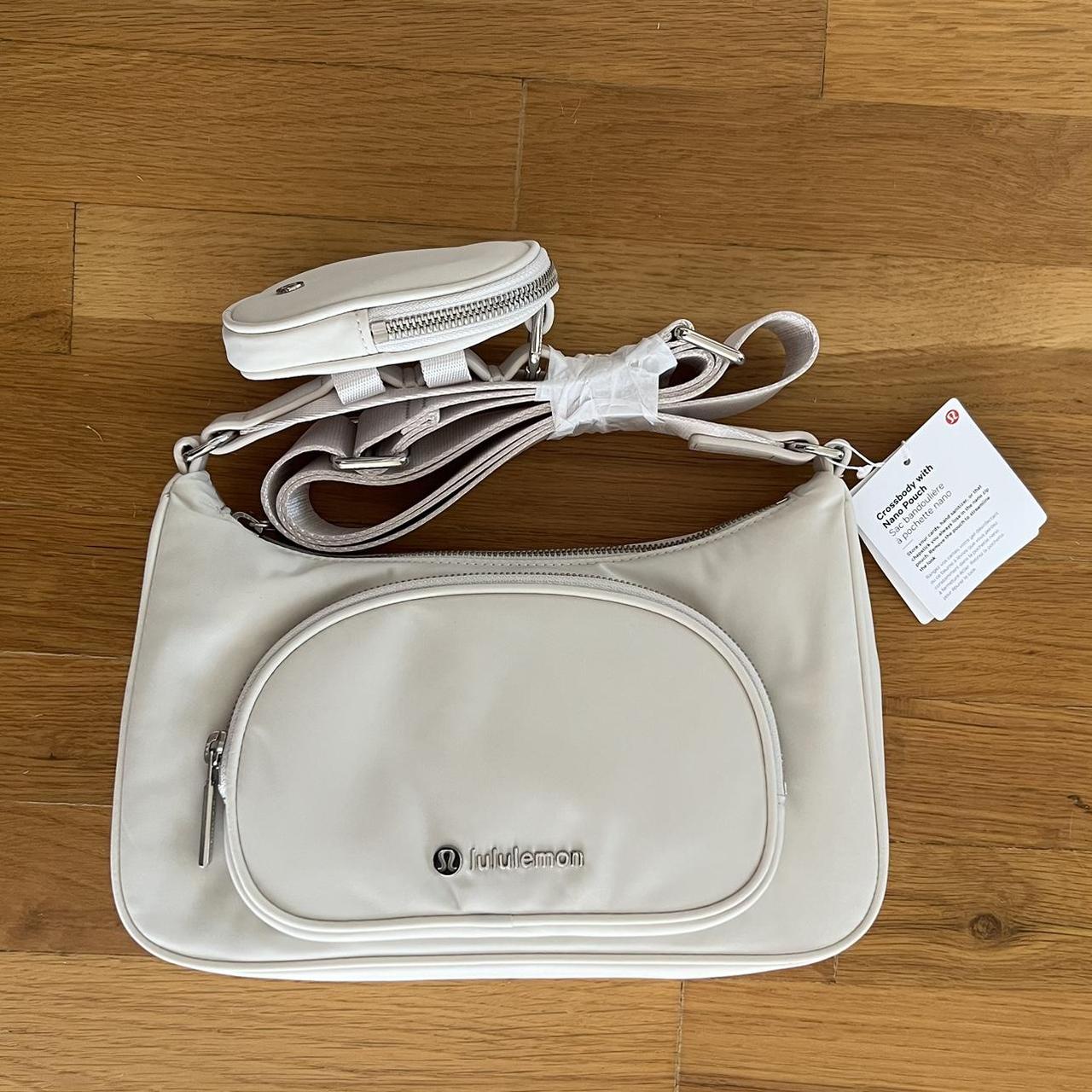 Lululemon store crossbody bag with nano pouch white opal