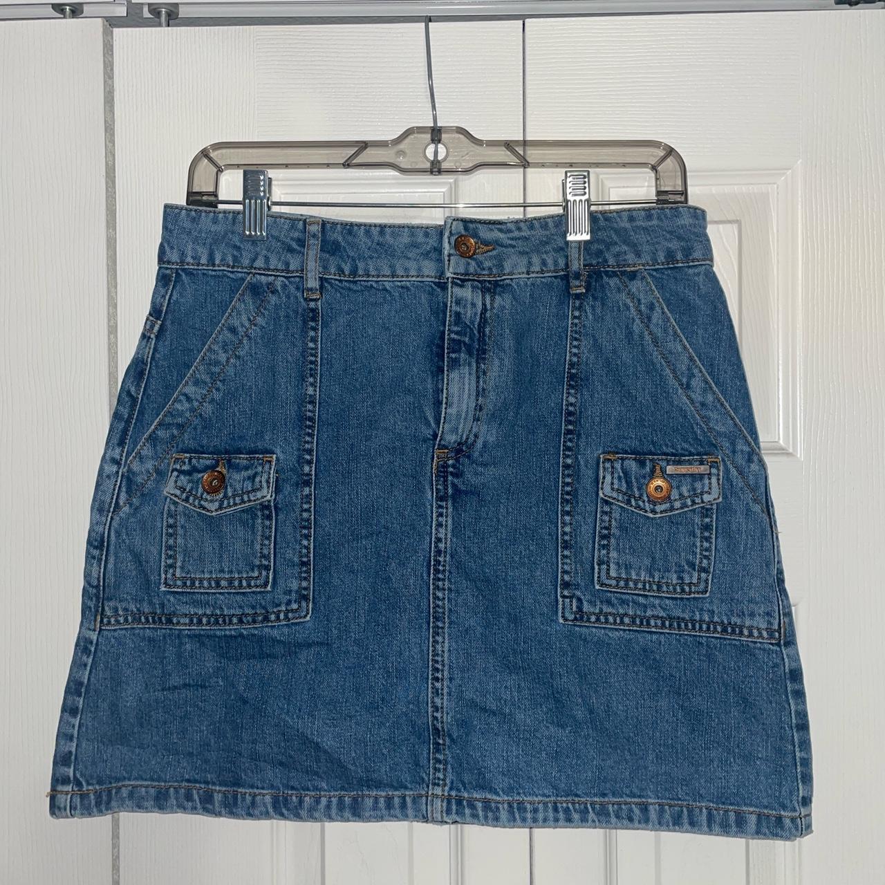 Superdry Women's Blue and Navy Skirt