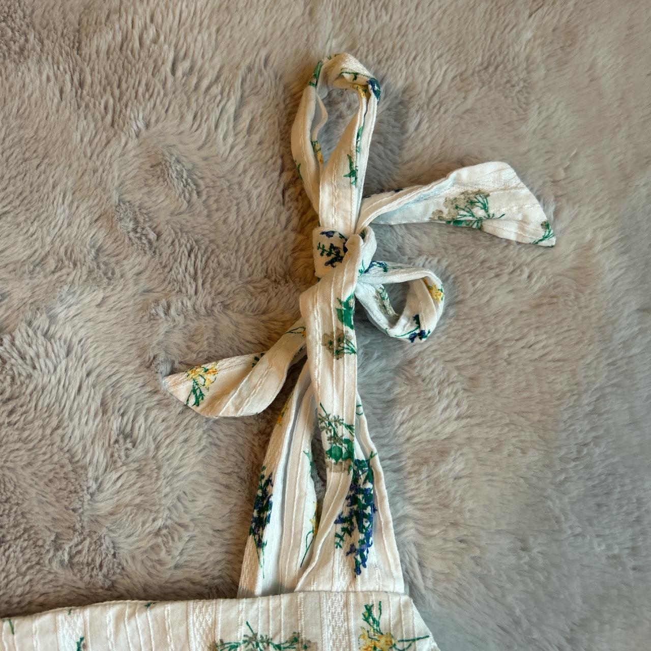 Copper Key Women's White and Blue Vest Depop