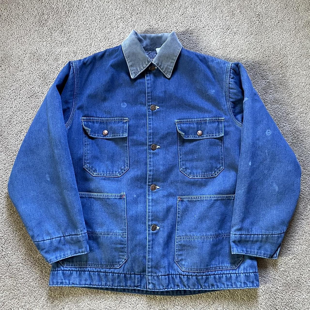 Vintage 80s Big Mac denim chore jacket Size... - Depop