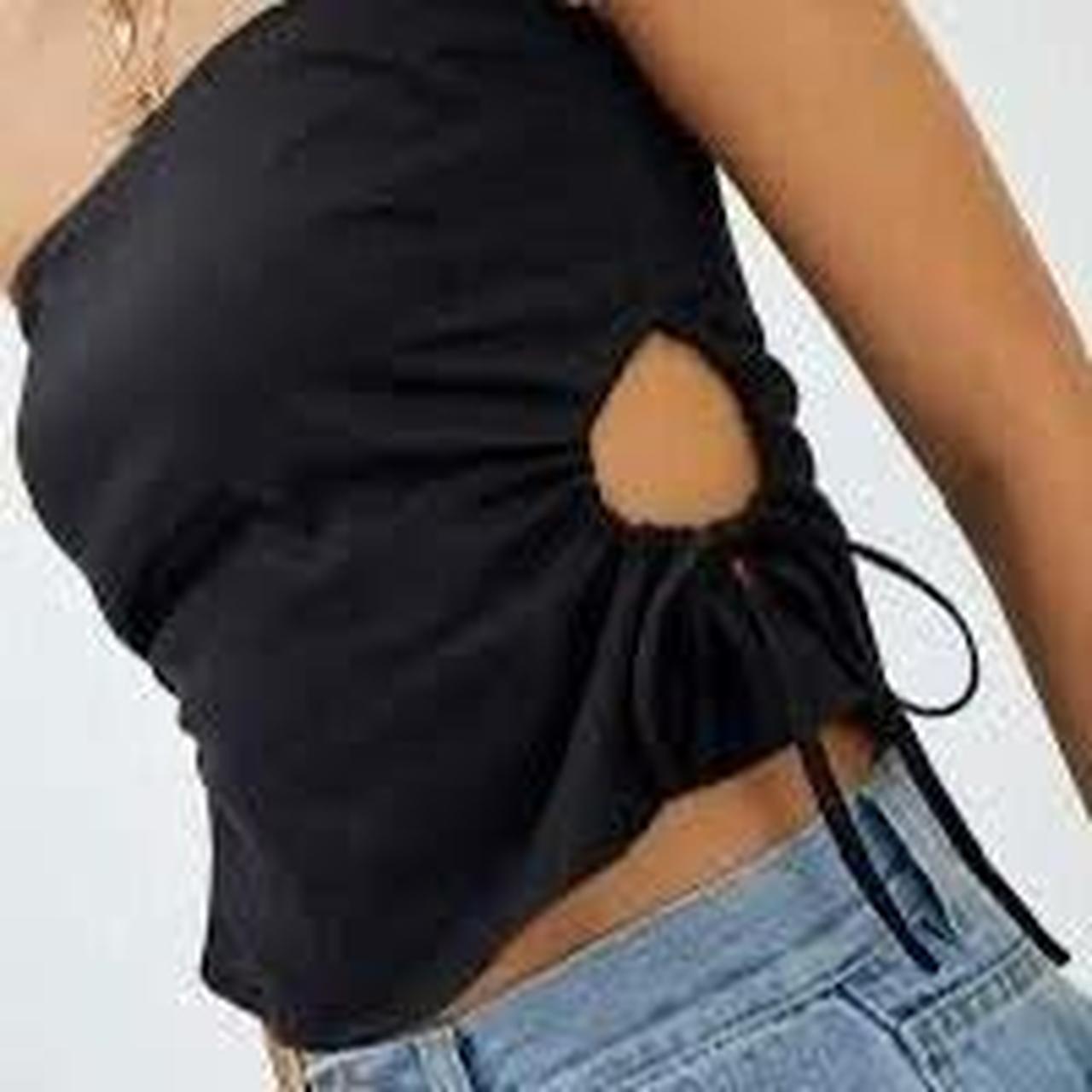 Glassons strapless linen top Zip back Like new... Depop