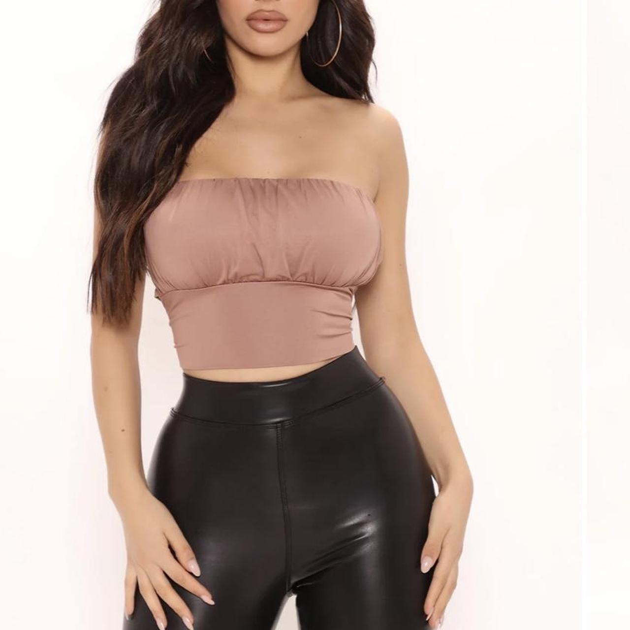 top fn croptop tan Depop