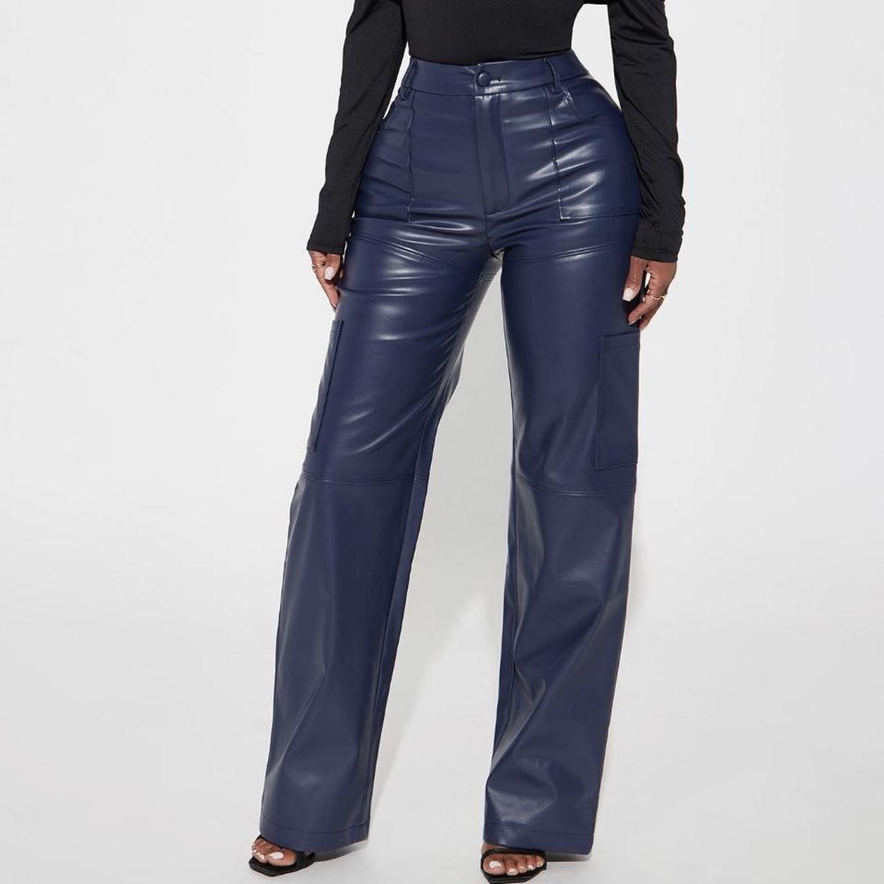 navy leather ladies trainers