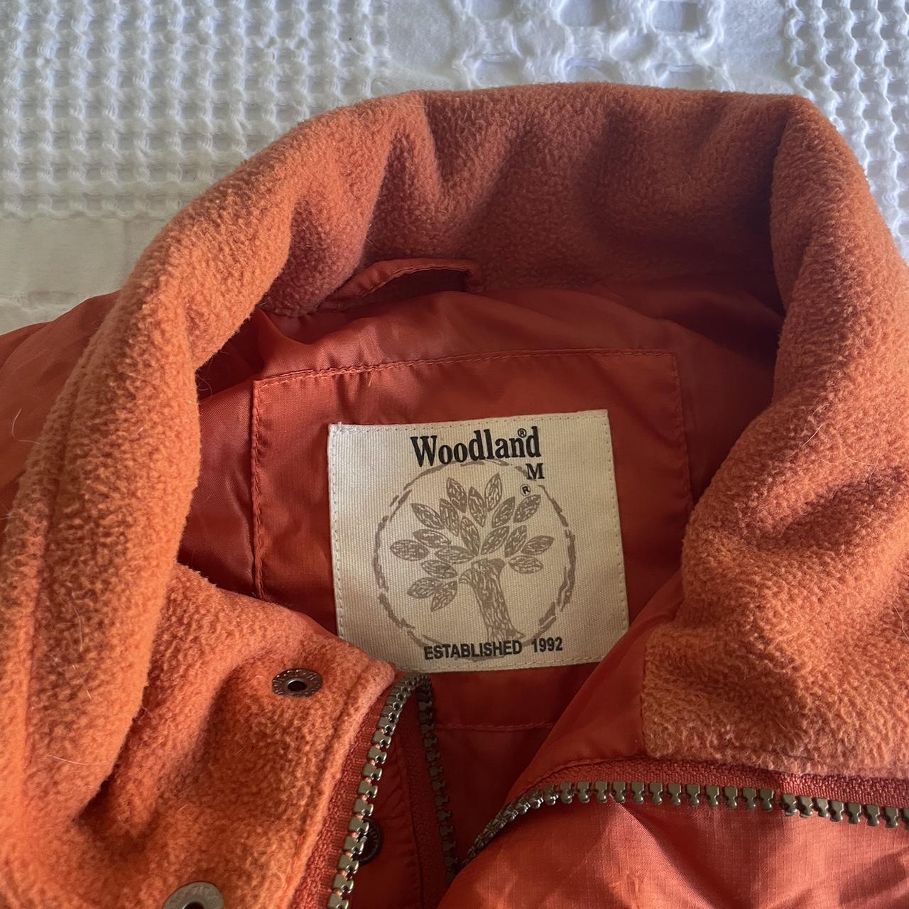 Rare Woodland Orange puffer vest size medium great... - Depop