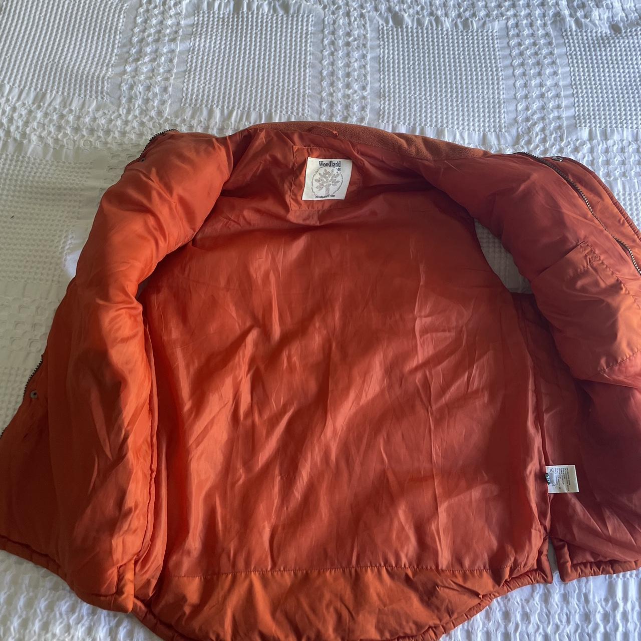 Rare Woodland Orange puffer vest size medium great... - Depop