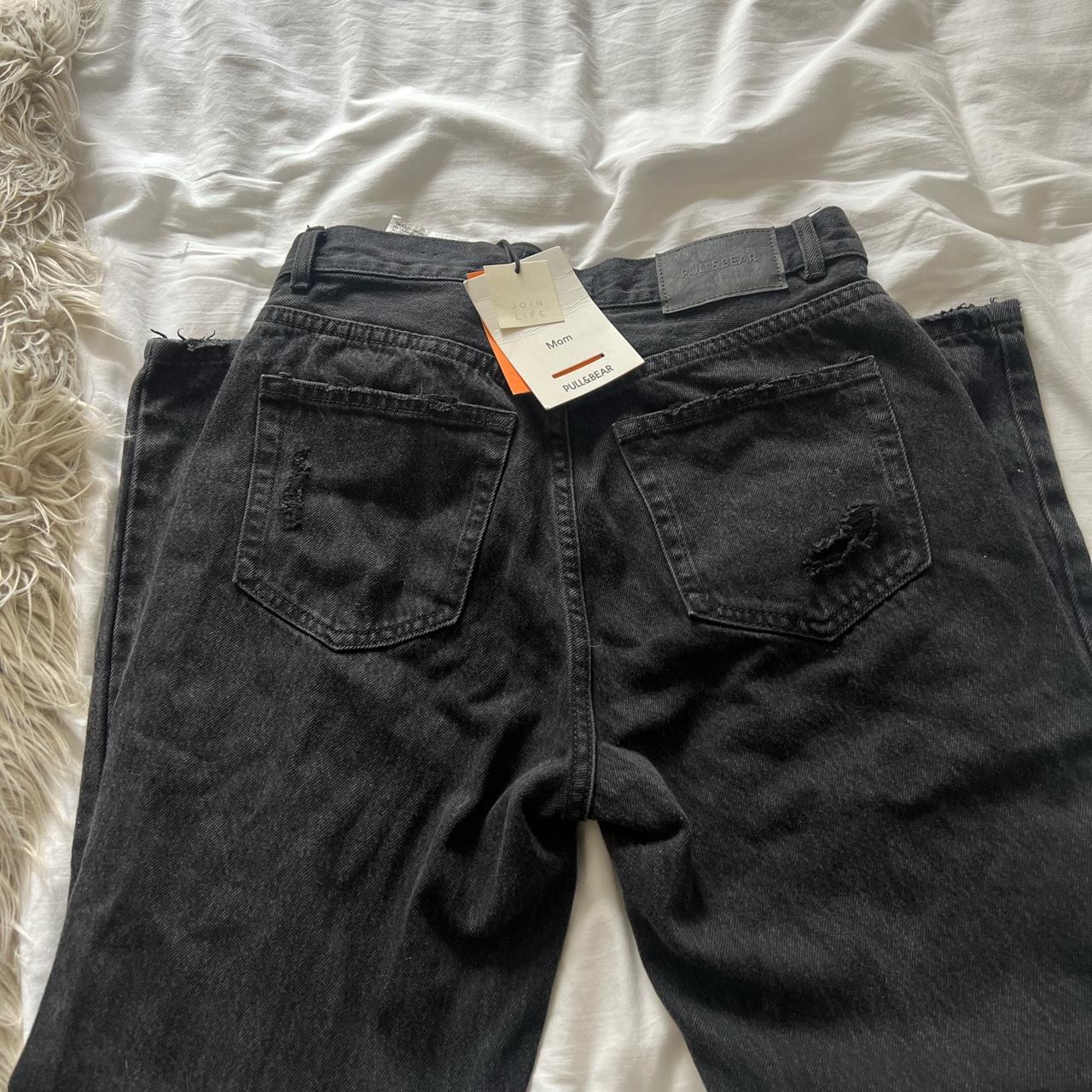Pull&bear Grey High Waisted Mom Jeans Pull&Bear Comfort Wide
