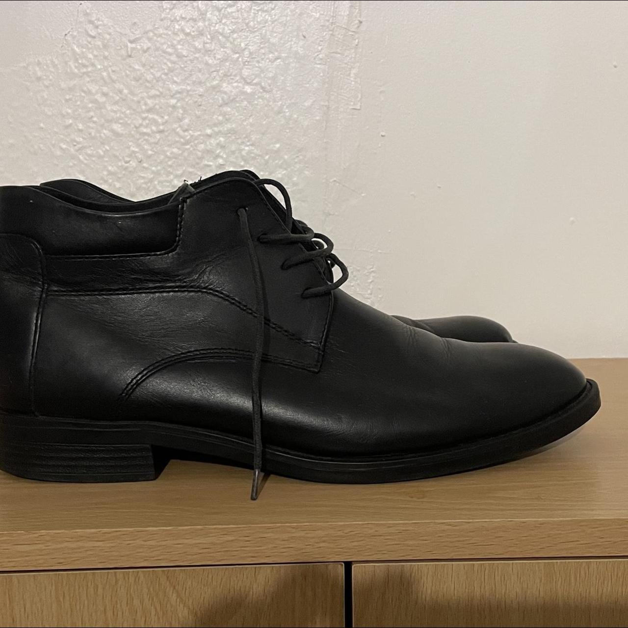 Black Pure Soft Leather boots - Bata Size UK 8 - Depop