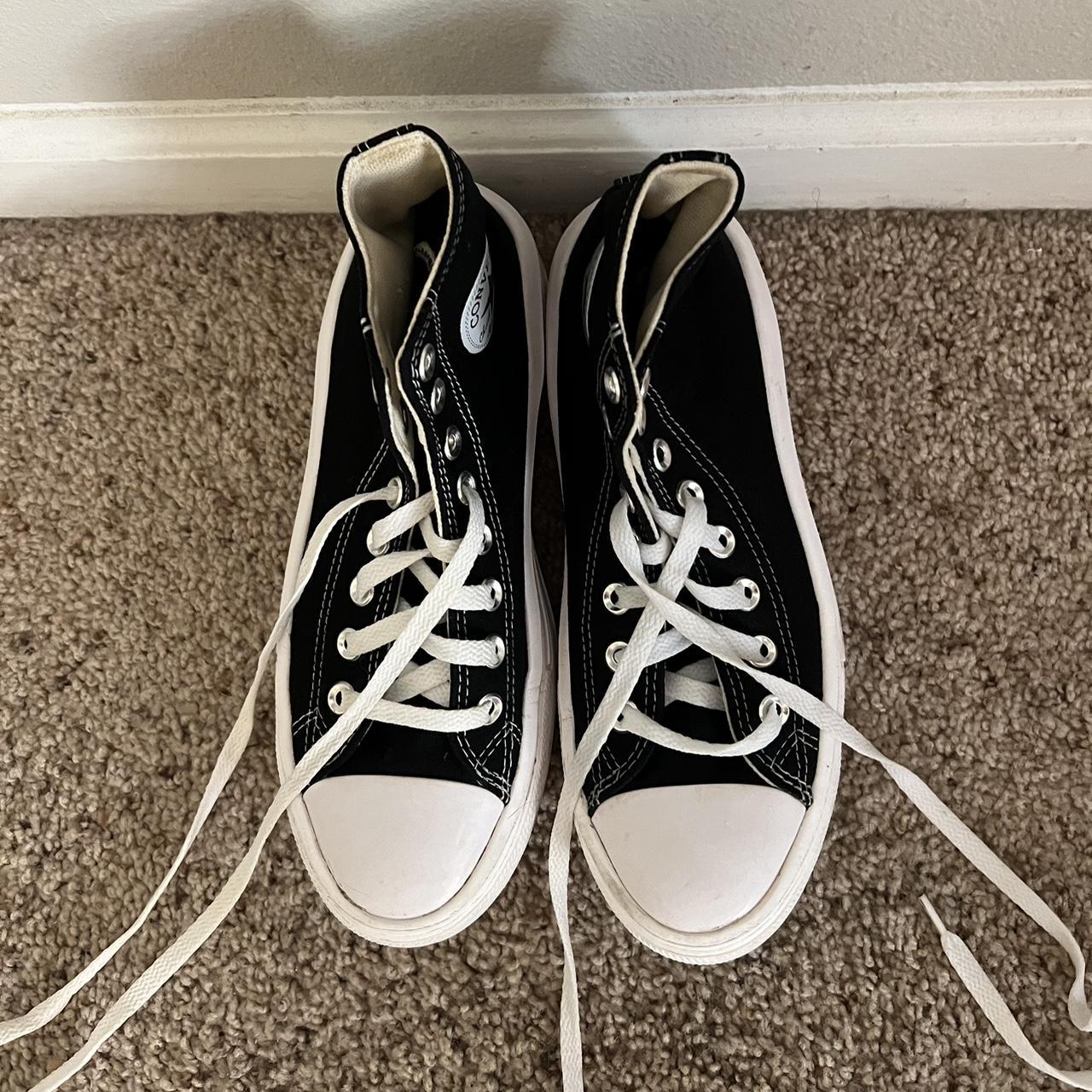 Platform black converse - Depop