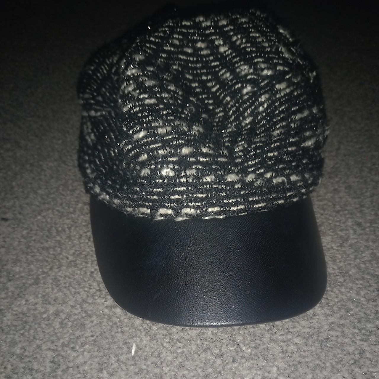 New Look Women's Black and White Hat | Depop