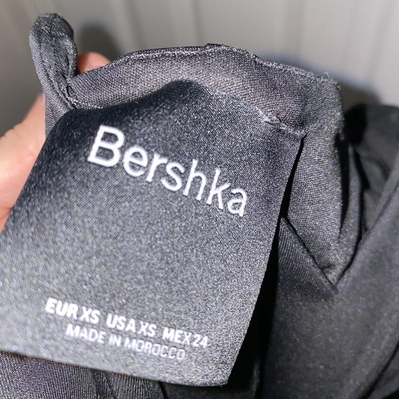 bershka black floral dress