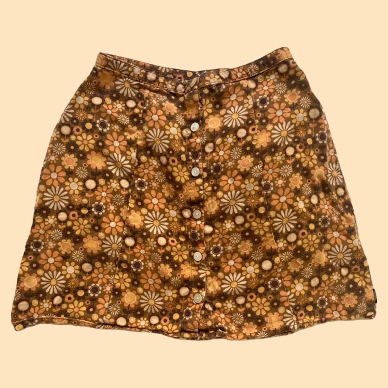 Afends Women's Orange and Brown Skirt