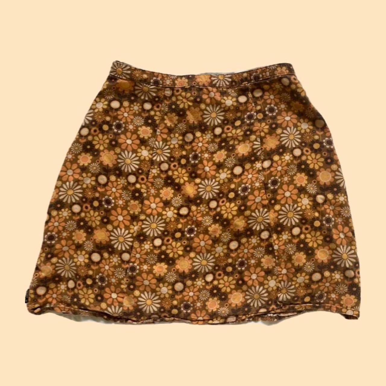 Afends Women's Orange and Brown Skirt (2)