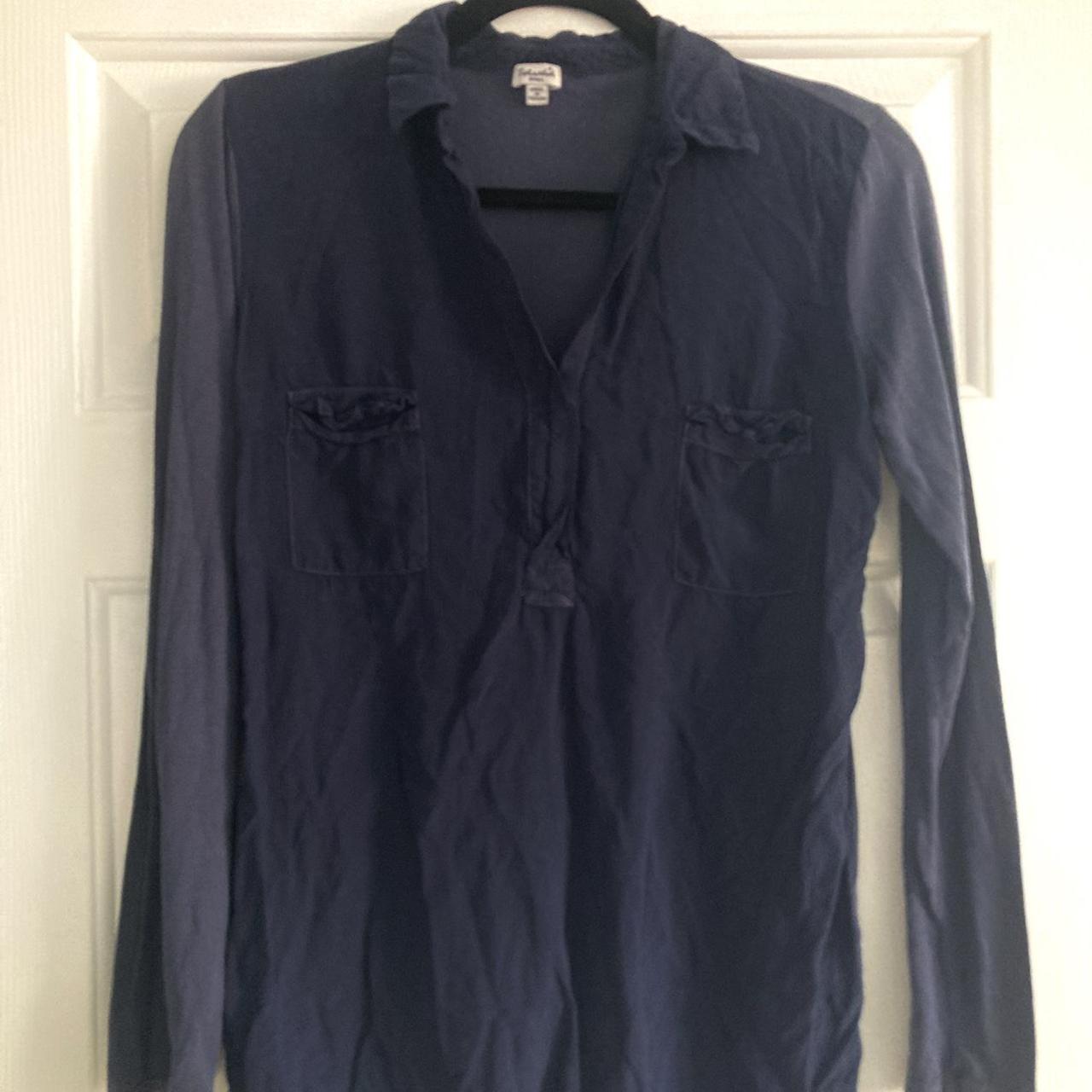 Splendid tab sleeve shirt in navy Size small ASO... Depop