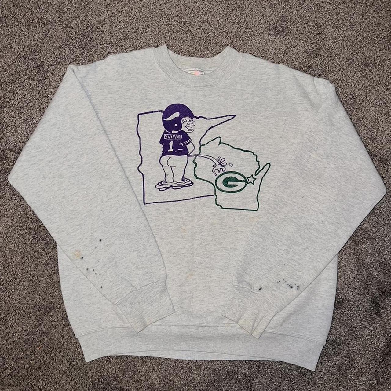 Vintage Minnesota Vikings crew neck sweater •size - Depop