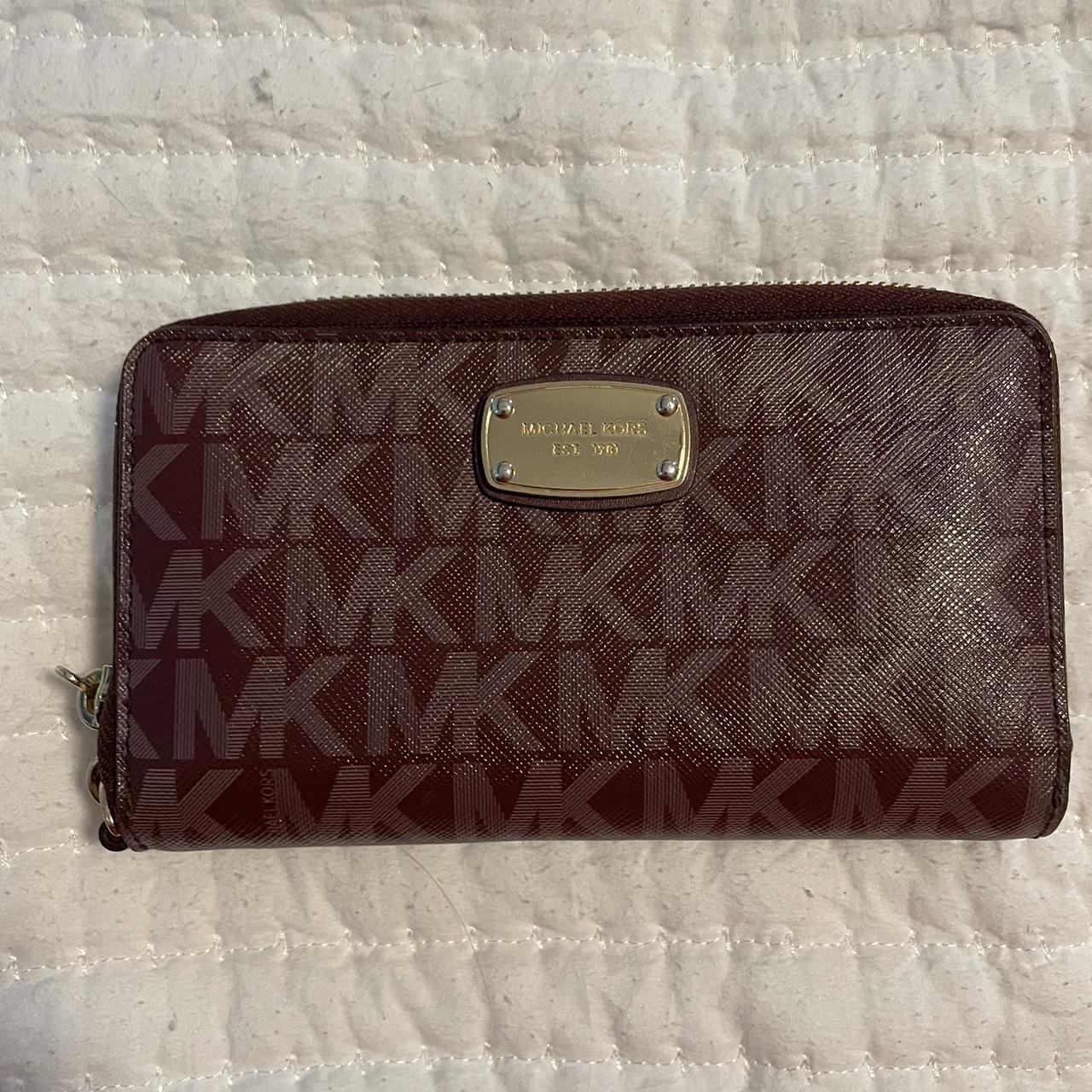 Michael kors outlet wallet burgundy