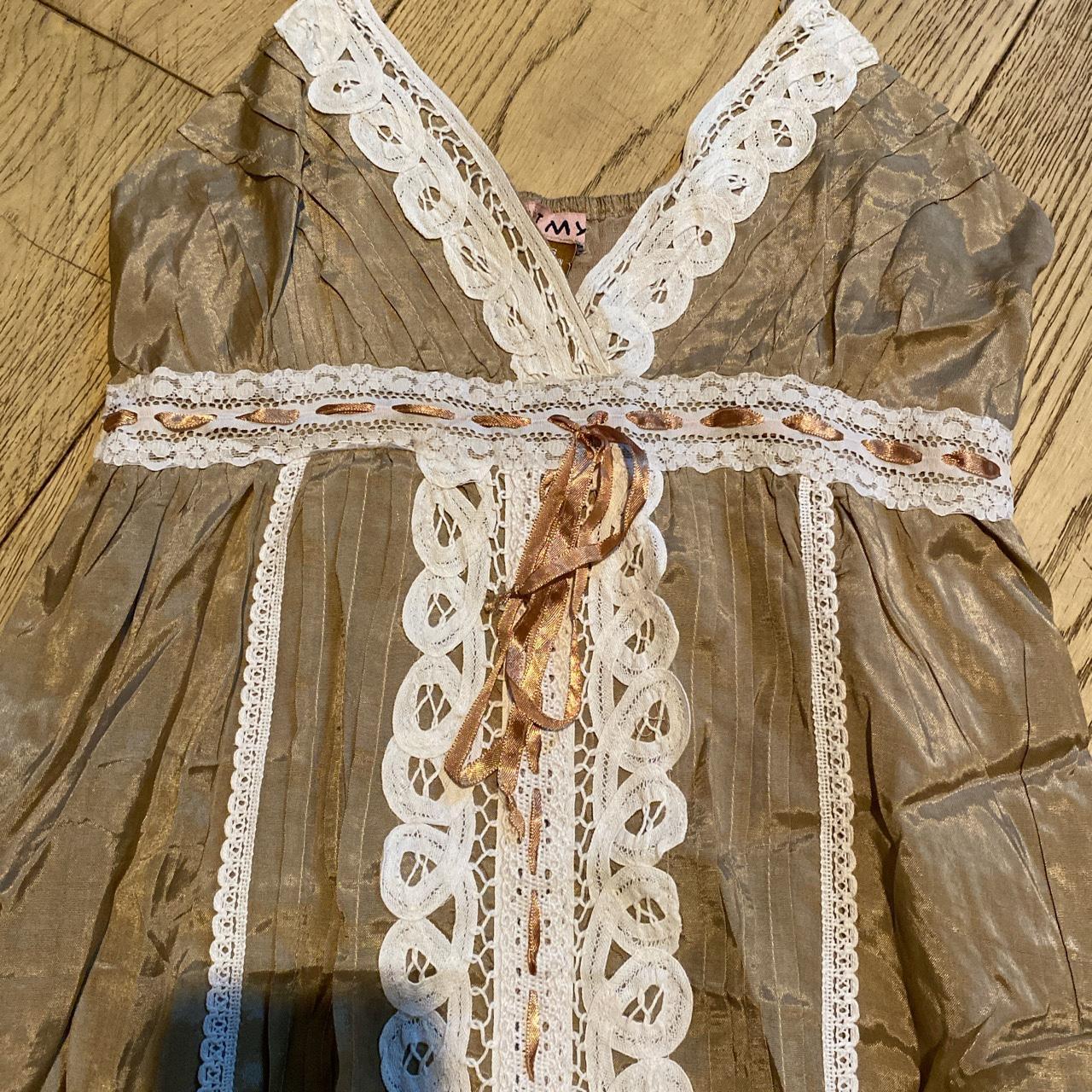 Beautiful Y2K lace tank top dress Made in India... Depop